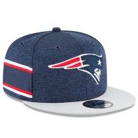 Men's New England Patriots New Era Navy/Gray 2018 NFL Sideline Home Official 9FIFTY Snapback Adjustable Hat 3058543